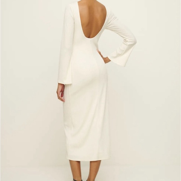 Reformation Cream Long Sleeve Dress - Picture 8 of 8